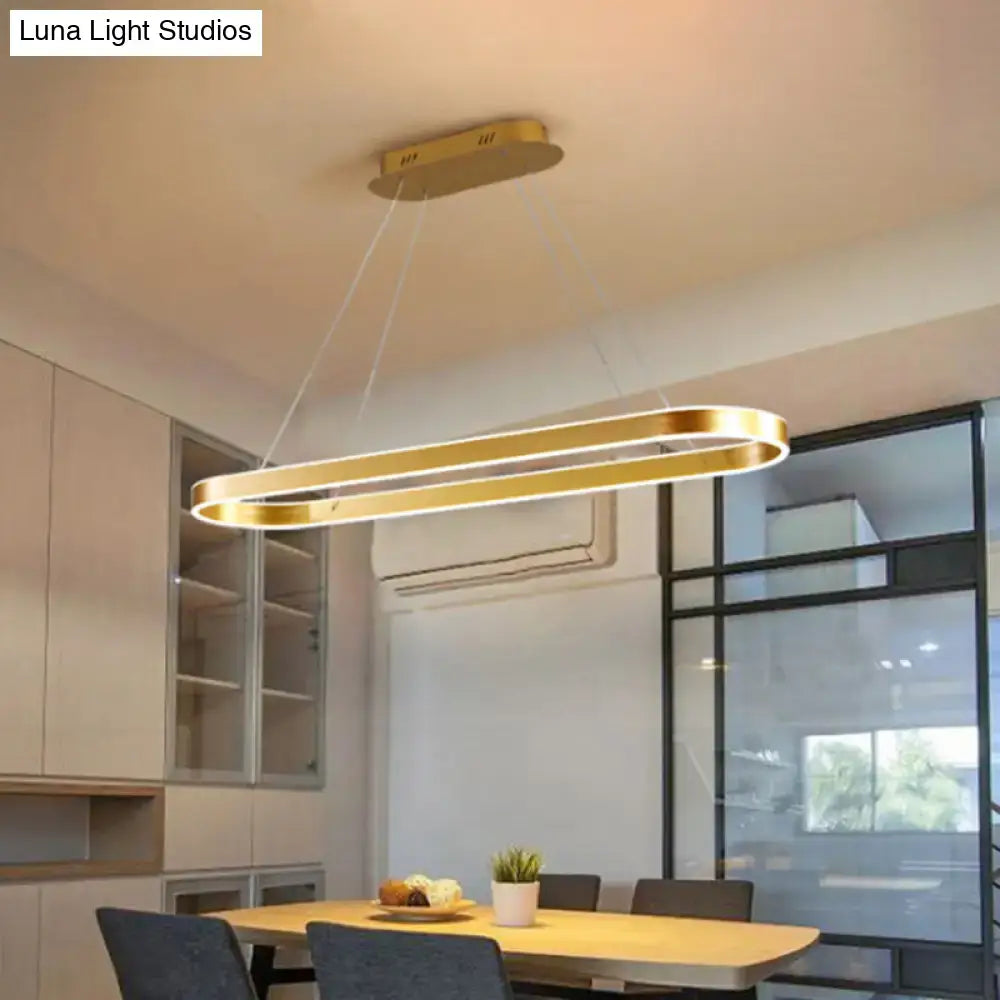 Modern simplicity ellipse led island pendant kitchen ceiling light