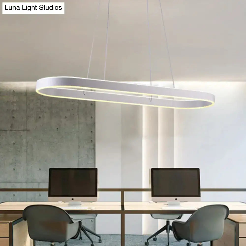 Modern simplicity ellipse led island pendant kitchen ceiling light