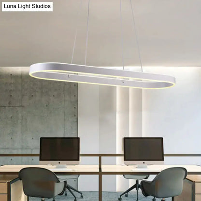 Modern simplicity ellipse led island pendant kitchen ceiling light