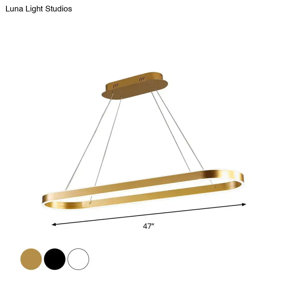 Modern simplicity ellipse led island pendant kitchen ceiling light