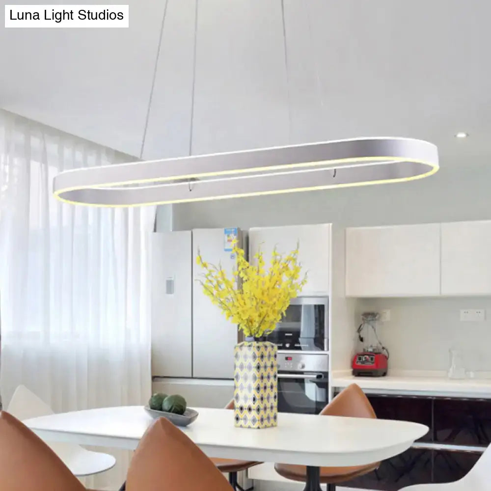 Modern simplicity ellipse led island pendant kitchen ceiling light