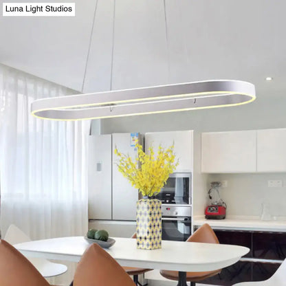 Modern simplicity ellipse led island pendant kitchen ceiling light