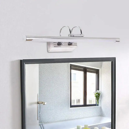 Modern slender chrome led wall lamp bathroom vanity light