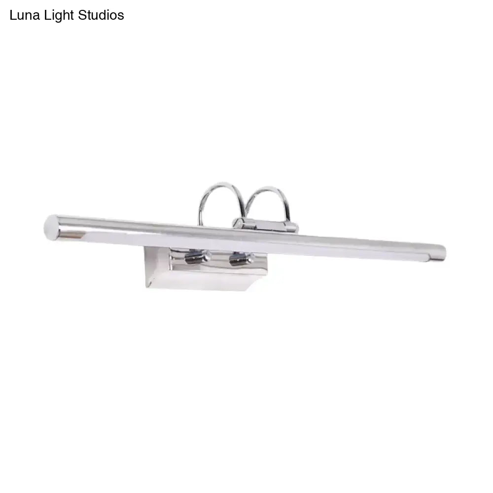 Modern slender chrome led wall lamp bathroom vanity light