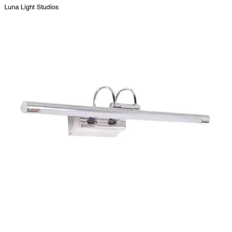 Modern slender chrome led wall lamp bathroom vanity light