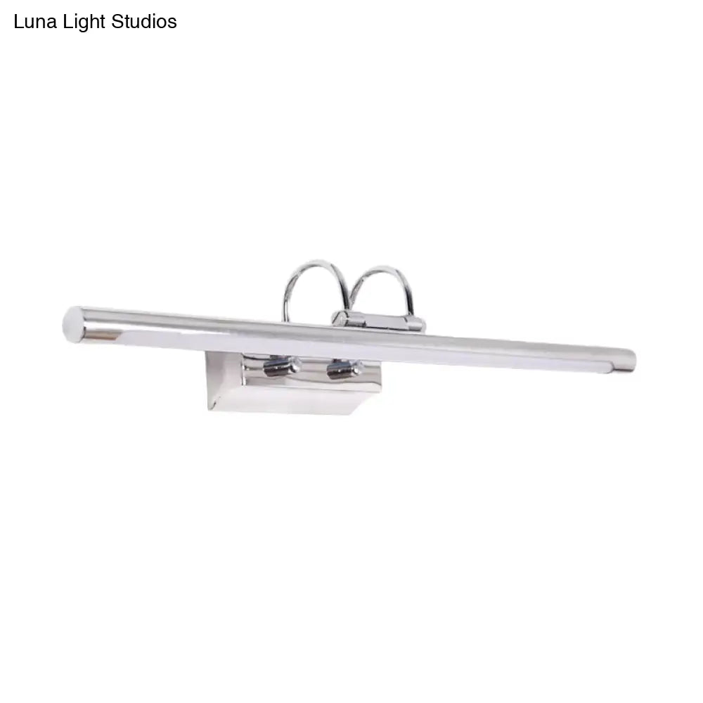 DecorBites™ Modern Slender Chrome LED Wall Lamp with Dual Arm for Shower Room - Warm/White Lighting