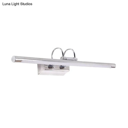 DecorBites™ Modern Slender Chrome LED Wall Lamp with Dual Arm for Shower Room - Warm/White Lighting