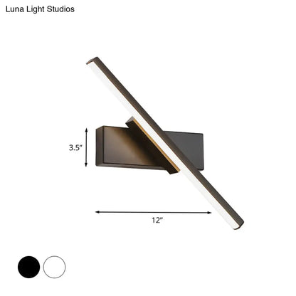 DecorBites™ Modern Slim LED Wall Sconce with Acrylic Linear Design in White/Black - Choose Warm or White Light
