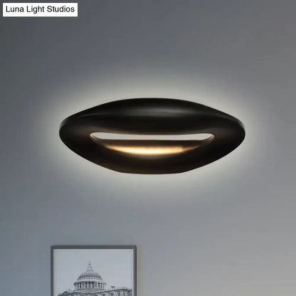 Modern smiling face black & white led wall lamp corridor light