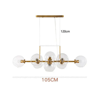 Modern smoked glass ball pendant lights for dining room