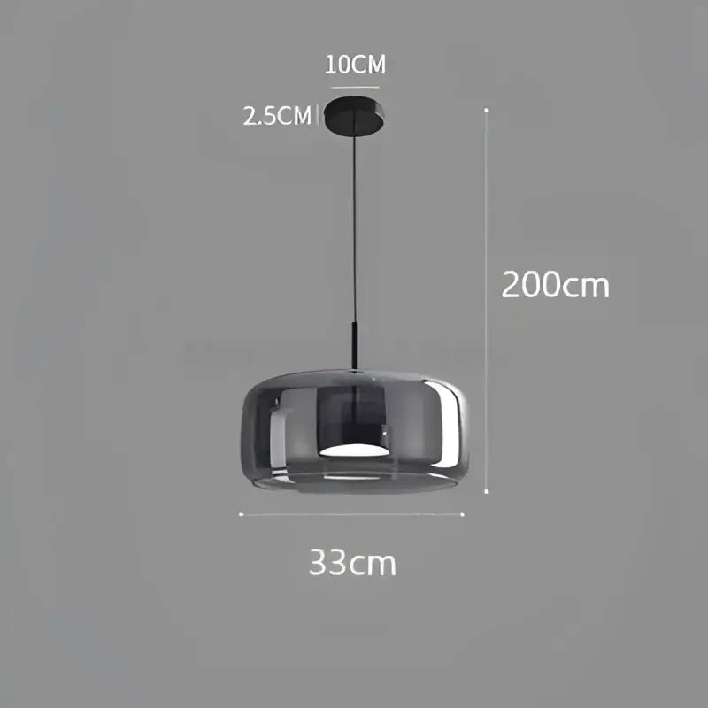 Modern smoked glass bowl chandelier dining room pendant light