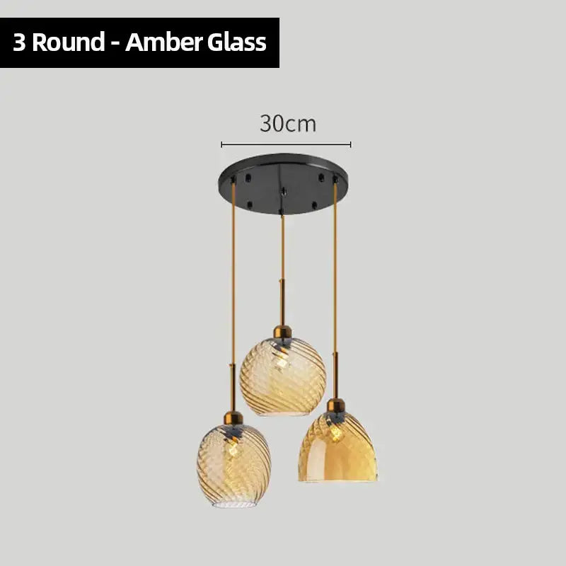 Modern smoked glass chandelier pendant lights set of 4 for kitchen