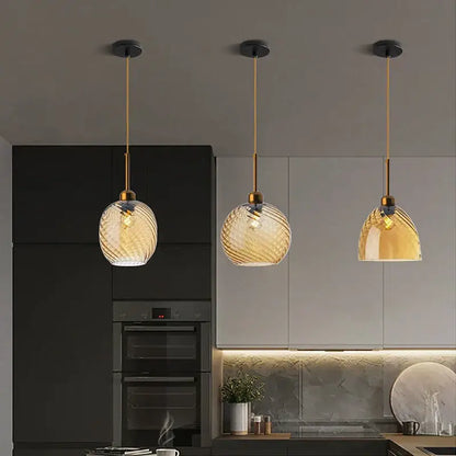 Modern smoked glass chandelier pendant lights set of 4 for kitchen