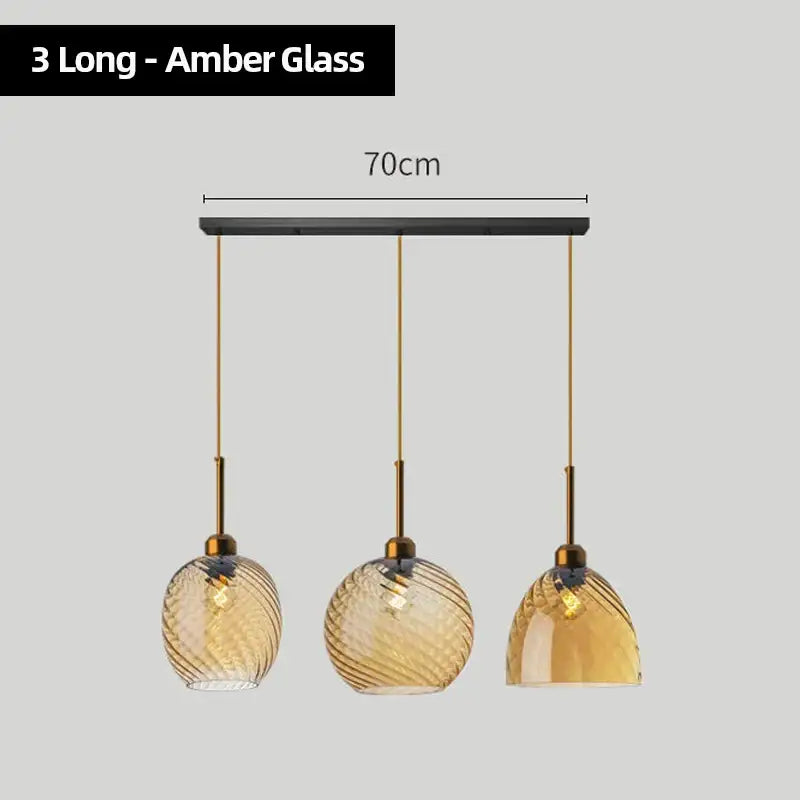 Modern smoked glass chandelier pendant lights set of 4 for kitchen