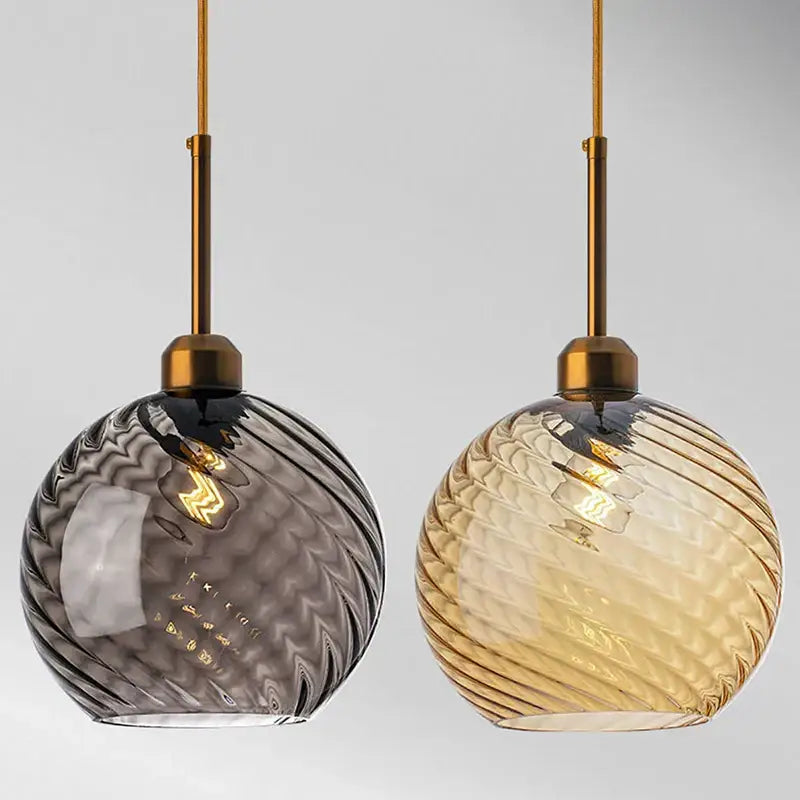 Modern smoked glass chandelier pendant lights set of 4 for kitchen