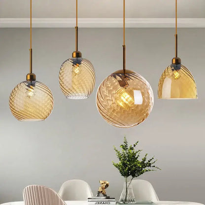 Modern smoked glass chandelier pendant lights set of 4 for kitchen