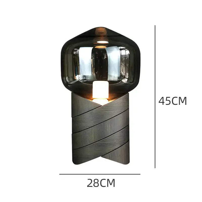 Modern smoked glass creative resin n823 lamp bedroom table light