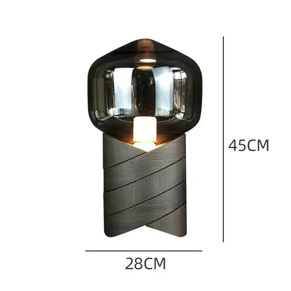 Modern smoked glass creative resin n823 lamp bedroom table light