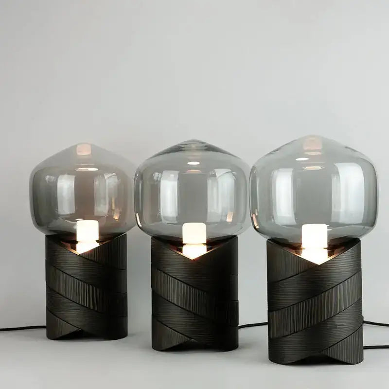 Modern smoked glass creative resin n823 lamp bedroom table light