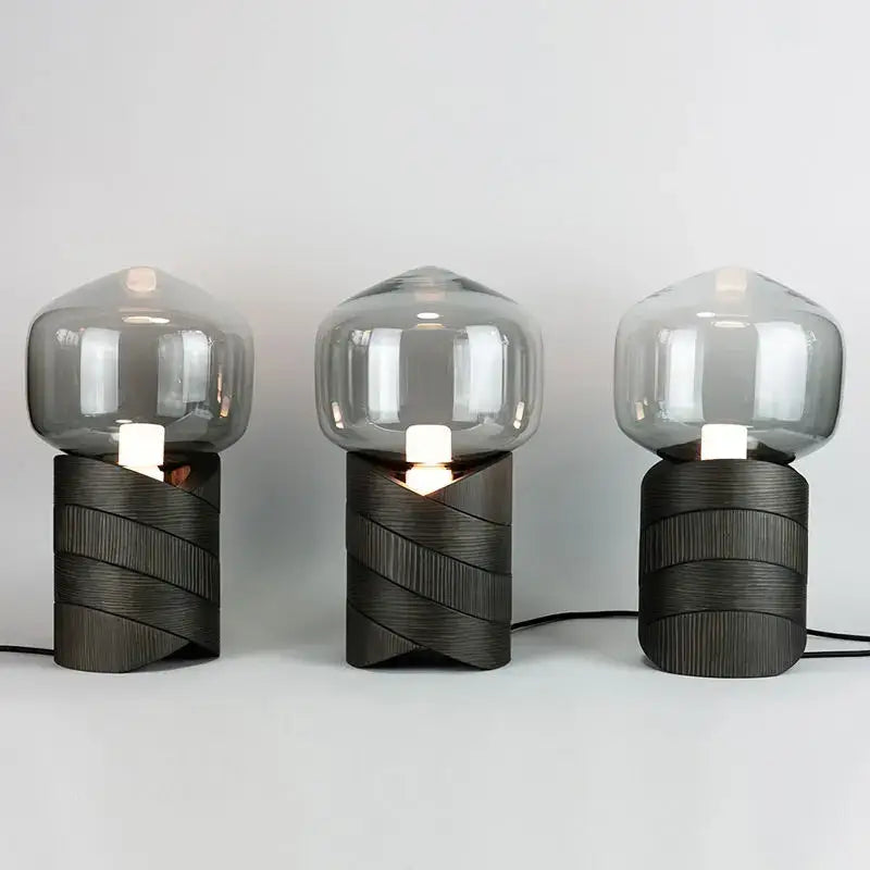 Modern smoked glass creative resin n823 lamp bedroom table light