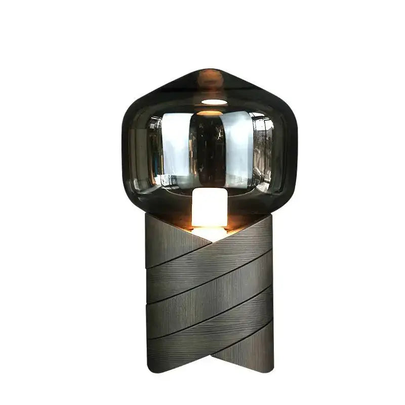 Modern smoked glass creative resin n823 lamp bedroom table light