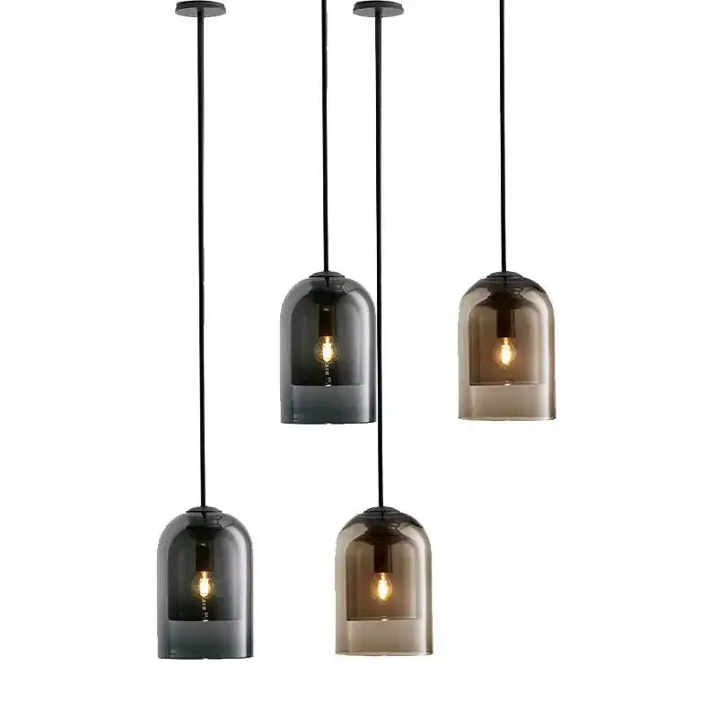Modern smoked glass led chandelier for dining room