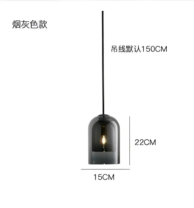 Modern smoked glass led chandelier for dining room