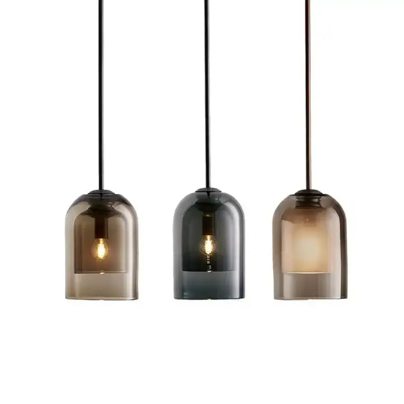 Modern smoked glass led chandelier for dining room