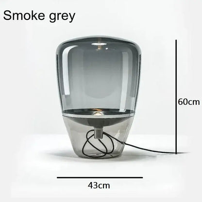 Modern smoked glass table lamp bedroom led desk light