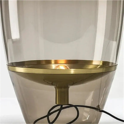 Modern smoked glass table lamp bedroom led desk light