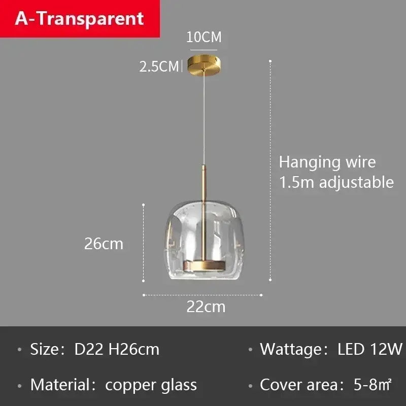 Modern smoked gray glass led pendant chandelier for dining room