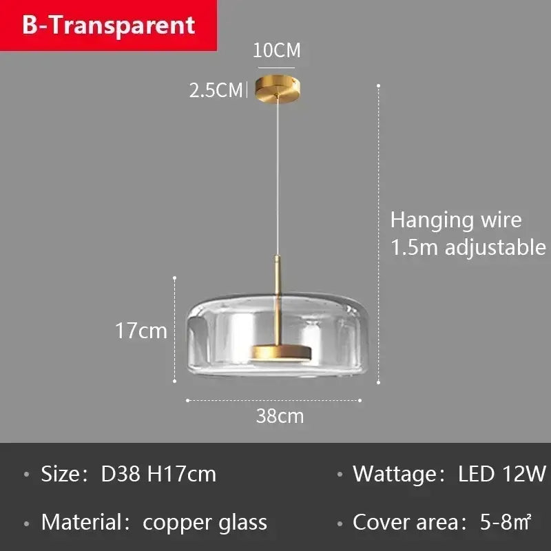 Modern smoked gray glass led pendant chandelier for dining room