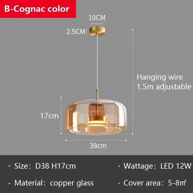Modern smoked gray glass led pendant chandelier for dining room