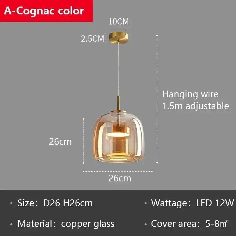 Modern smoked gray glass led pendant chandelier for dining room