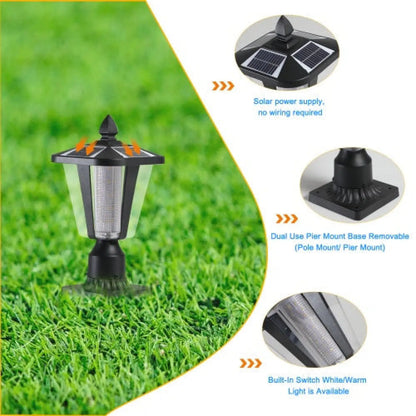 Modern Solar LED Lights with Adjustable Brightness for Pillars