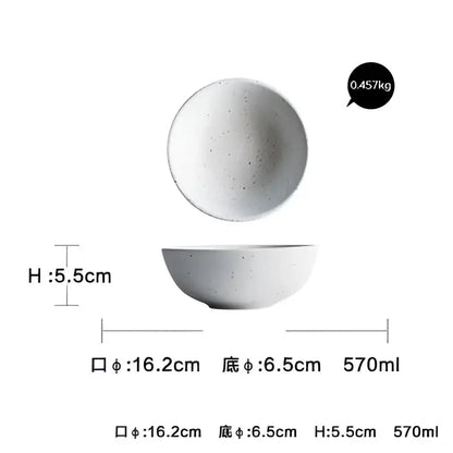 Modern speckled white ceramic dinner plate set dining room tableware