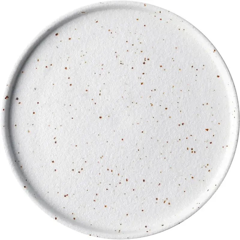 Modern speckled white ceramic dinner plate set dining room tableware