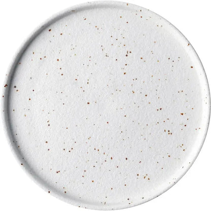 Modern speckled white ceramic dinner plate set dining room tableware