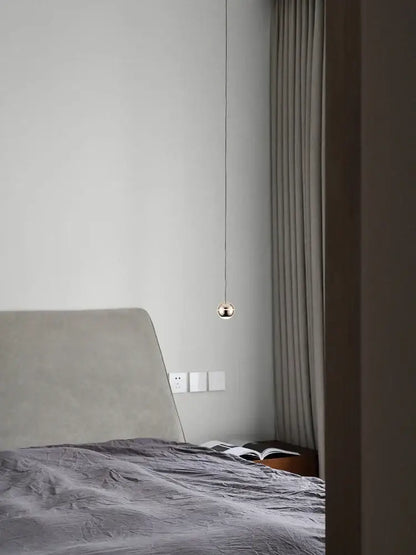 Modern spherical gold led pendant lamp dining room light