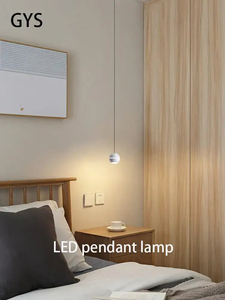 Modern spherical gold led pendant lamp dining room light