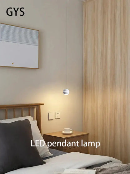 Modern spherical gold led pendant lamp dining room light