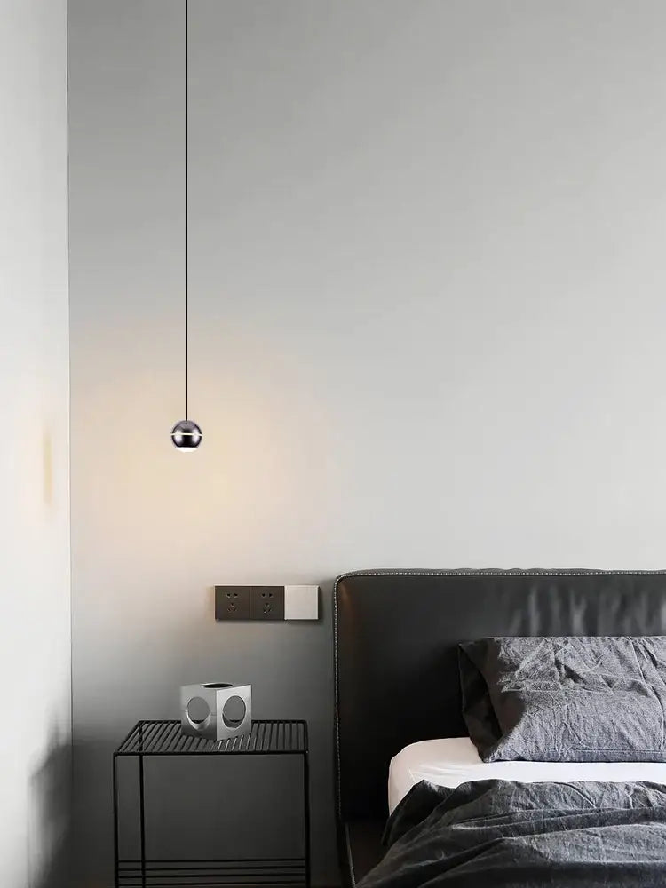 Modern spherical gold led pendant lamp dining room light
