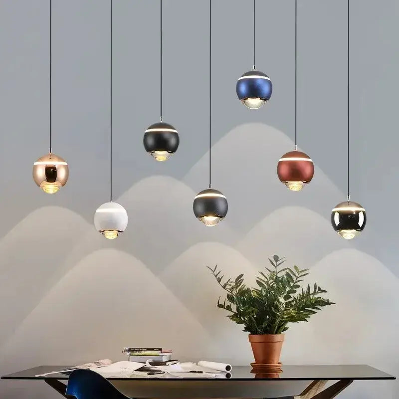 Modern spherical led bedside pendant light for bedroom decor