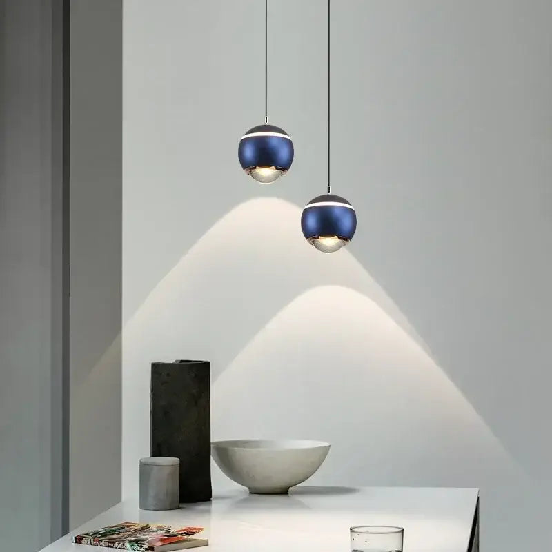Modern spherical led bedside pendant light for bedroom decor