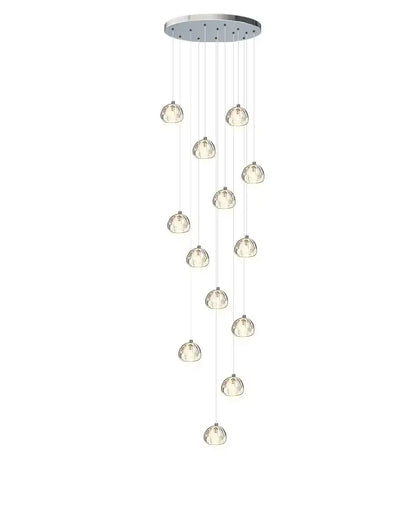 Modern spiral crystal led ceiling chandelier for staircase kitchen
