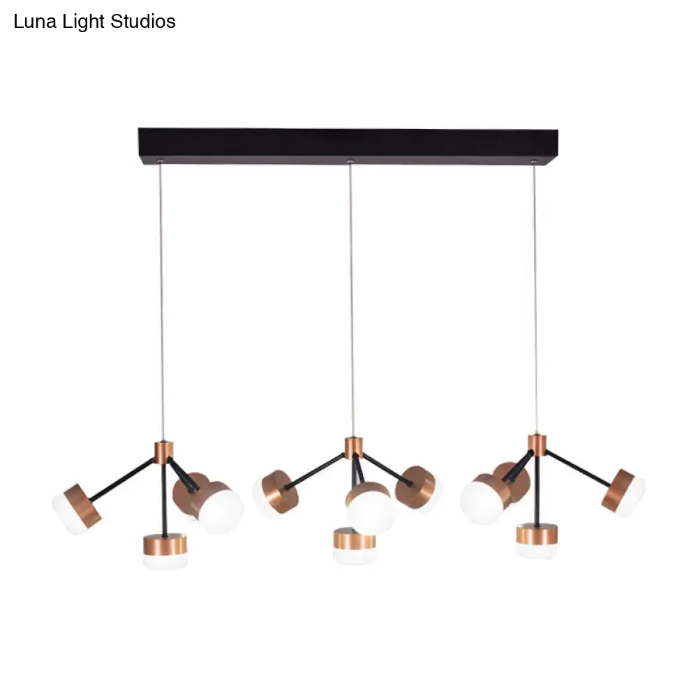 DecorBites™ Modern Sputnik Gold Pendant Light for Bedroom - Acrylic, 10/12-Head, Ceiling Island Drop
