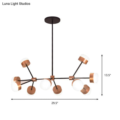 DecorBites™ Modern Sputnik Gold Pendant Light for Bedroom - Acrylic, 10/12-Head, Ceiling Island Drop