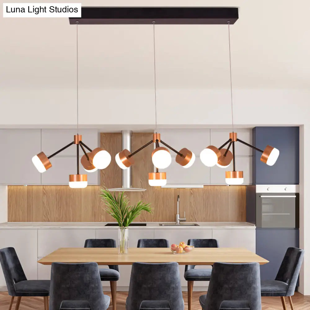 DecorBites™ Modern Sputnik Gold Pendant Light for Bedroom - Acrylic, 10/12-Head, Ceiling Island Drop
