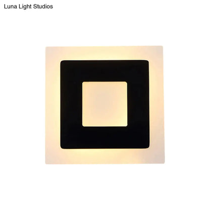 DecorBites™ Modern Square Acrylic LED Sconce Light for Living Room Wall Lighting in Warm/White