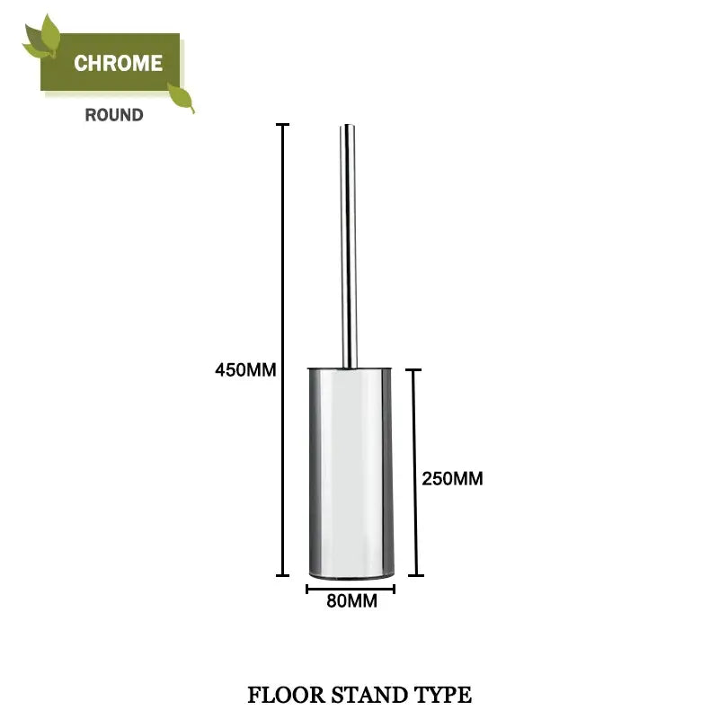 Modern square and round gold toilet brush set bathroom wall mount